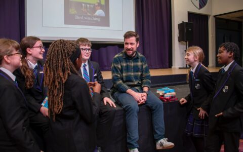 Magnus C of E Academy year 7 students gifted a book for Christmas during author’s visit