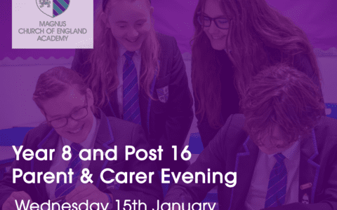Year 8 & Post 16 Parent & Carer Evening - 15/1/25